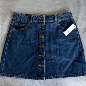 Garage Denim Button-up Skirt